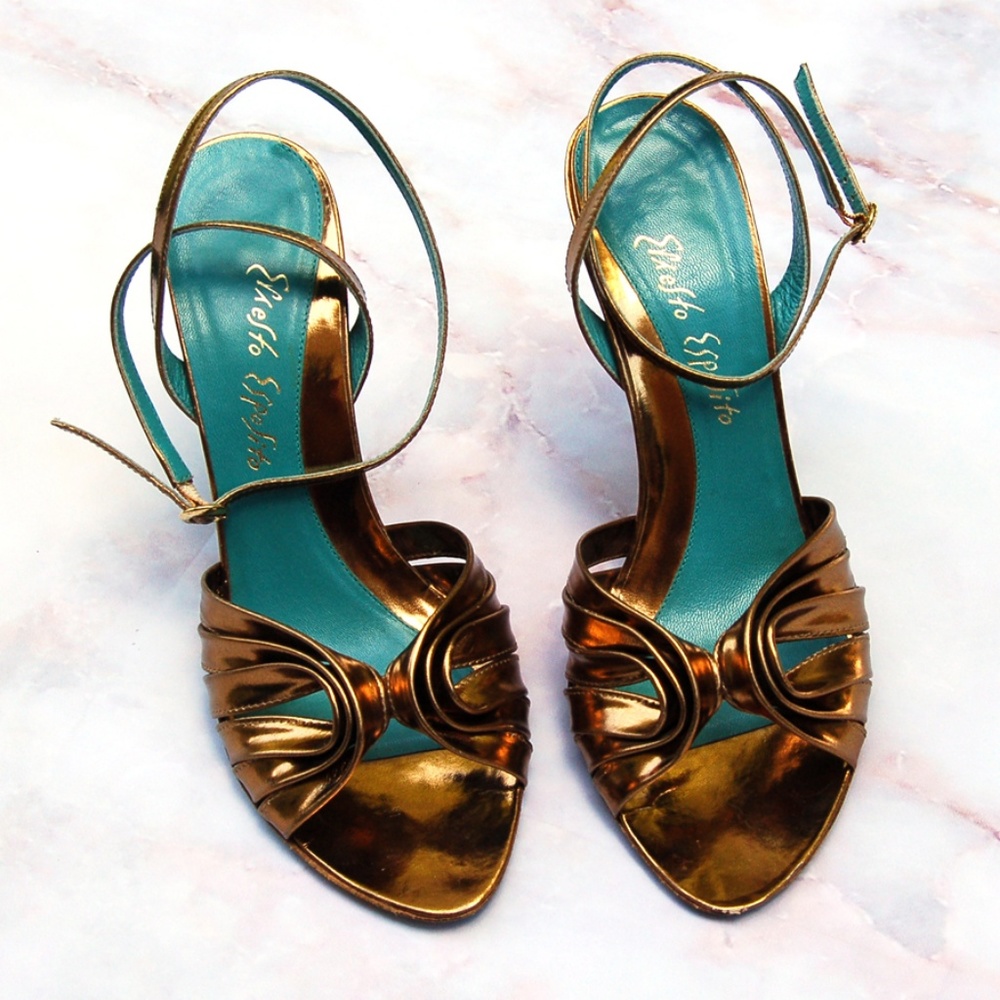Ernesto Esposito Gold Heels
